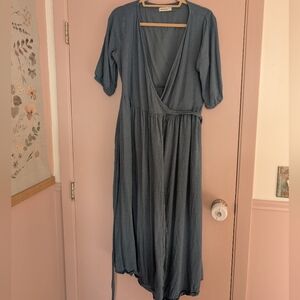 Little Cottonwood Astrid Blue Wrap Dress